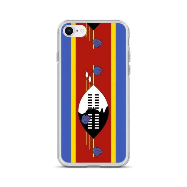 Coque iPhone 7 - PIXELFORMA - Eswatini flagga - Mjuk silikon - Helt skydd - Flexibel