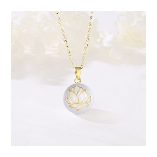 Guld Lotus Flower Graviditet Bola halsband