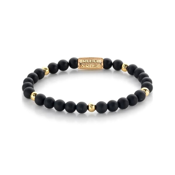 Rebel & Rose Armbands Matt Black Madonna RR-60078-G-M Unisex