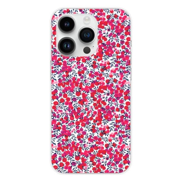 Silicone skal - Kompatibel med Apple iPhone 14 Pro - design liberty wiltshire röd