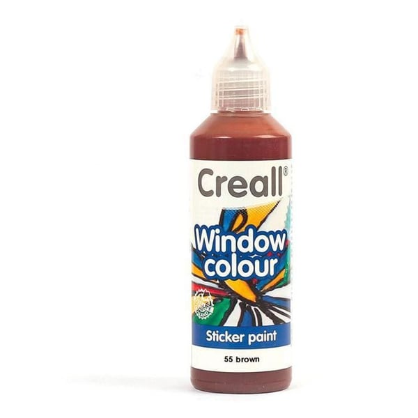 Flytbar fönsterfärg Creall Glass 80 ml - brun Flytbar fönsterfärg Creall Glass 80 ml - brun