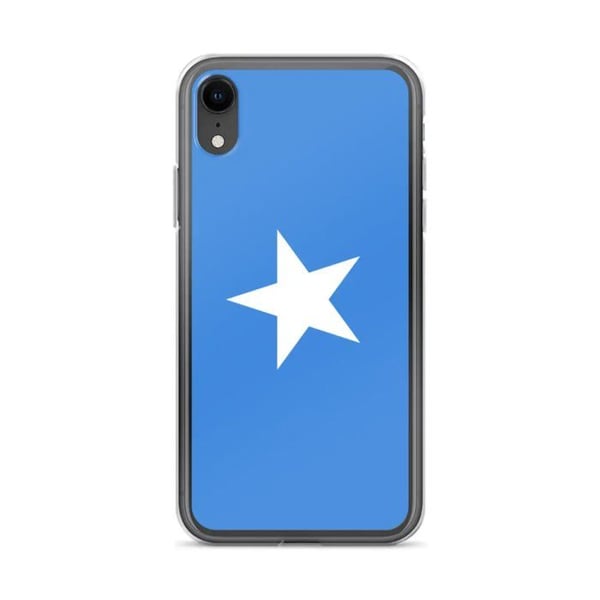 Telefonfodral – Somalias flagga – Kompatibel med iPhone XR – Mjuk fodral – Stöttålig och slitstark – Silikon – Pixelforma