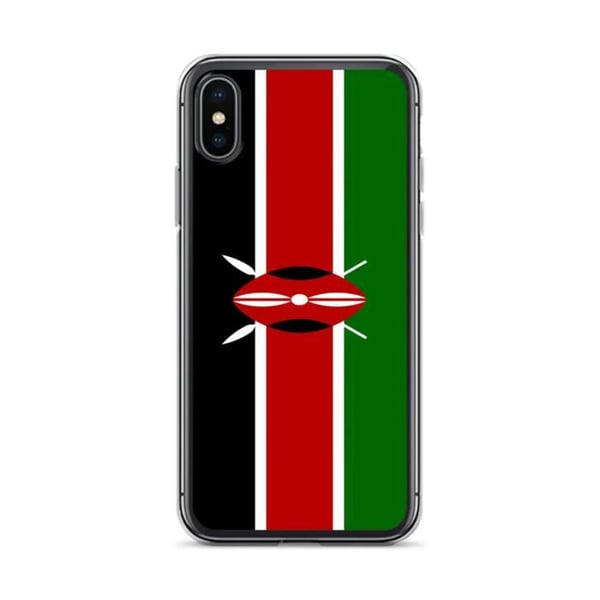 Mobilskal – Kenya Flagga – Kompatibel med iPhone XS Max – Mjuk och Flexibel – Slitstark och Stöttålig - Silikon - Pixelforma