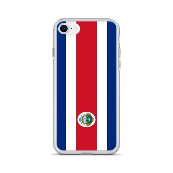 Mobilskal - PIXELFORMA - Costa Ricas flagga - Kompatibel med iPhone SE - Flexibel - Stötsäker