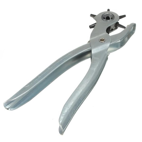 Läderstans - 6 roterande rör - 2-4.5mm - Hållbar metall - Praktiskt verktyg för bälte
