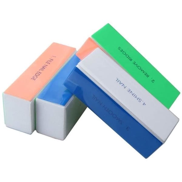 Nagel poleringsblock - Professionell - 4 sidor - Paket med 4 - Slipverktyg - Glans