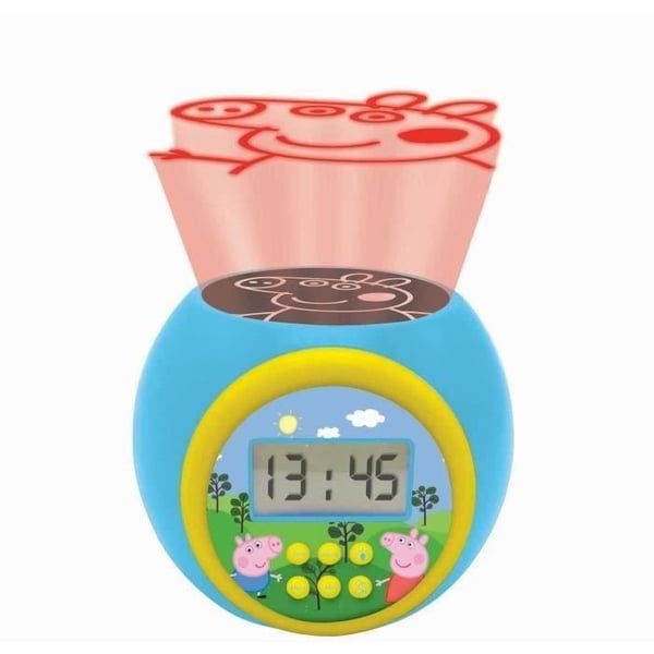 Lexibook - Väckarklocka-projektor Peppa Pig - Alarm- och snooze-funktion - Nattlampa med timer - LCD-skärm - Batterier