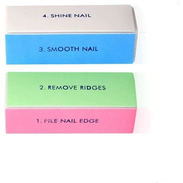 Nagel poleringsblock - Professionell - 4 sidor - Paket med 4 - Slipverktyg - Glans