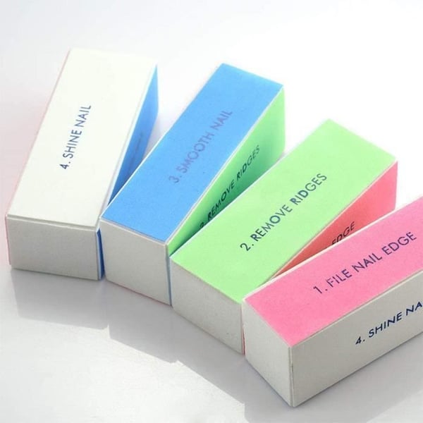 Nagel poleringsblock - Professionell - 4 sidor - Paket med 4 - Slipverktyg - Glans