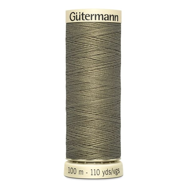 Förpackning med 5 spolar 100m Tråd 100% polyester Gutermann Ref 788988 - Att 264 - mörk khaki