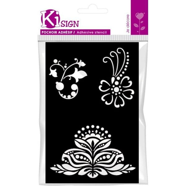 Klistermärken - KI-SIGN - Indisk dekor - 12x18 cm - Användning textil och hud - Återpositionerbar