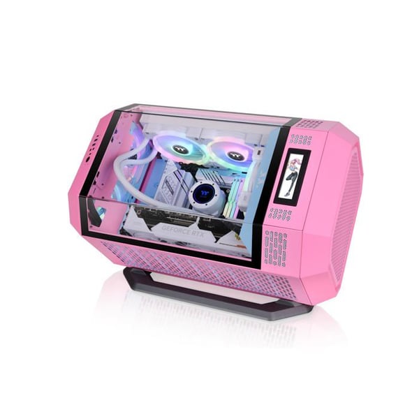 Chassi - Thermaltake - Le Tower 300 - Bubble Pink - Horisontellt stöd - Antislipsdesign