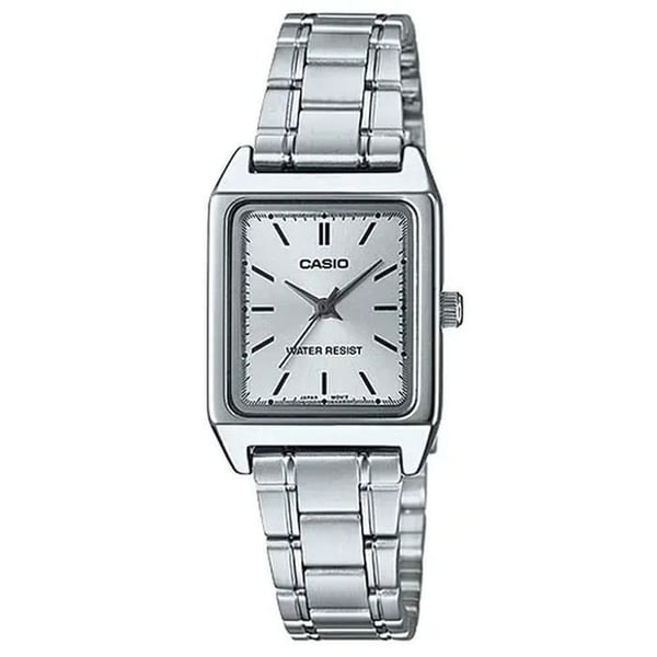 Dame Tjej - CASIO - Silver Edge - Rostfritt Stål - Mineralkristall - Vattentålighet 5 Atm