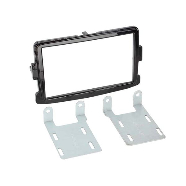 2-DIN-fasadadapter för Dacia / Opel / Renault > pianolack svart