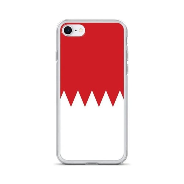 Mobilskal - PIXELFORMA - iPhone 7 - Bahrains flagga - Transparent plast - TPU baksida