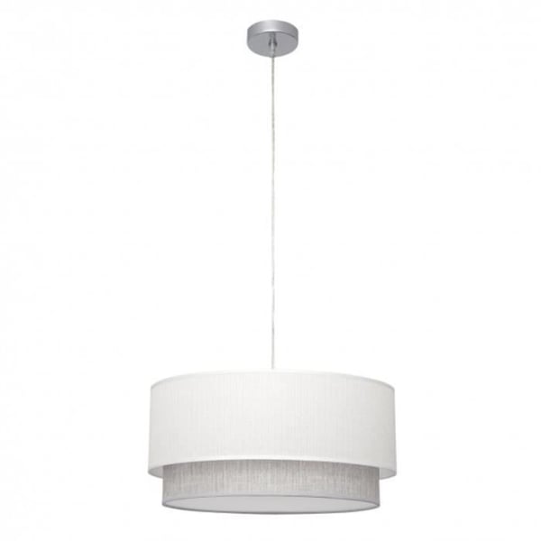 Pendellampa - FAB 111095001 - Vit/grå - Justerbar höjd - E27 - 2 ljus