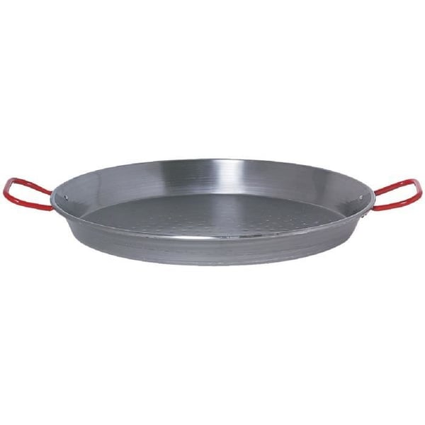 Pannacotta för paella - GARCIMA - 55 cm - Platt botten - Polerat svart stål