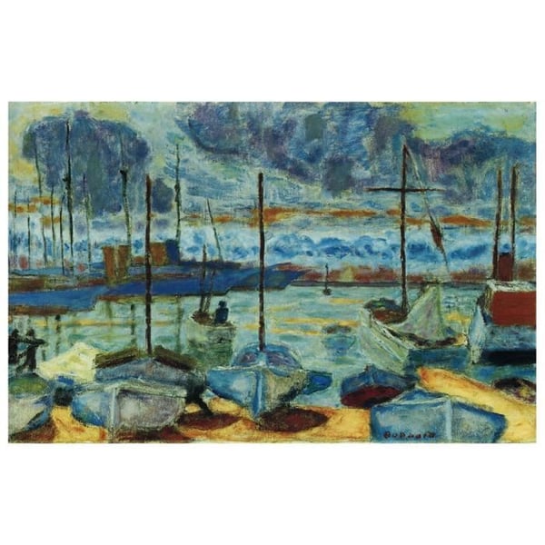Legendarte - Målning, tryck på duk - Hamnen i Cannes - Pierre Bonnard cm. 40x60