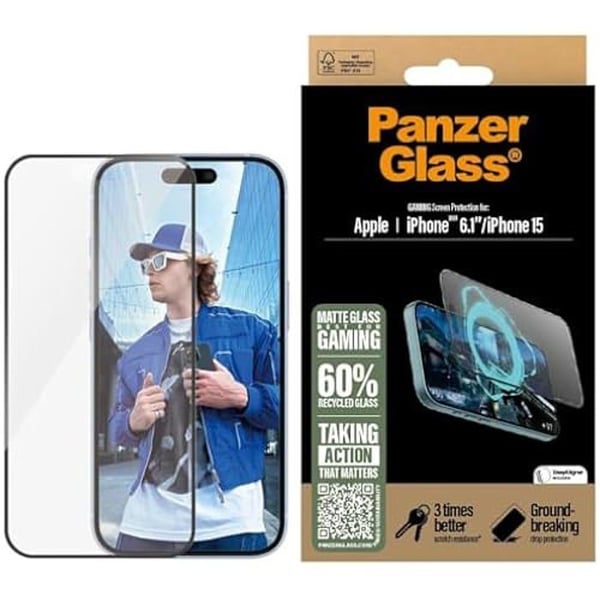 Skyddsglas - PanzerGlass - iPhone 16 Ultra - Härdat glas - Rep tåliga