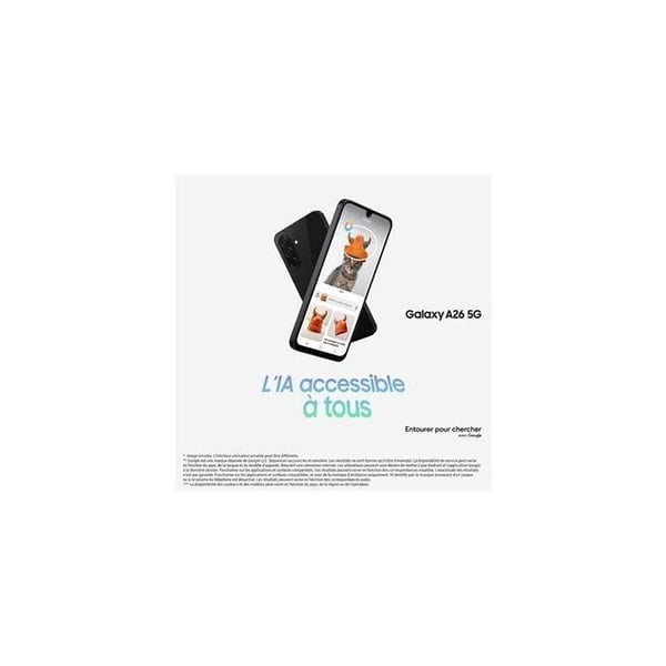 SAMSUNG Galaxy A26 5G Smartphone 128 Go Svart