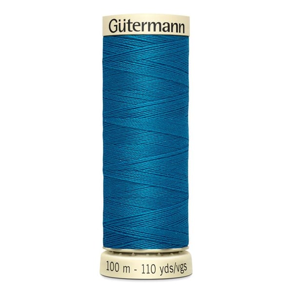 Förpackning med 5 spolar 100m Tråd 100% polyester Gutermann Ref 788988 - Att 25 - ljus turkos