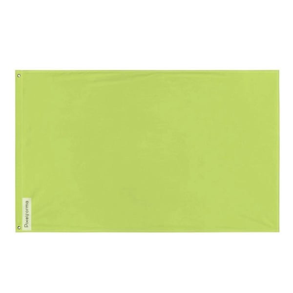 Ljusgrön flagga – 60 x 90 cm – Hållbar polyestertyg – 2 metalöljetter – Inomhus / Utomhus – Pixelforma