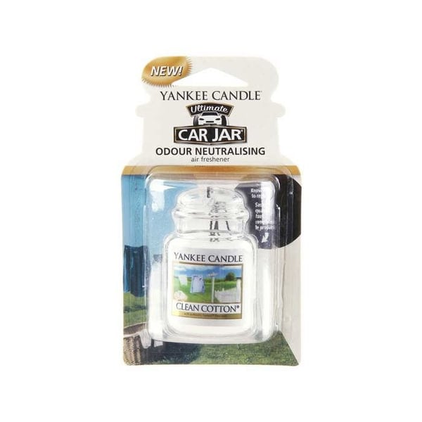 Car Jar Ultimate - YANKEE CANDLE - Frisk Damm - Torkad Bomullsdoft - Gröna Noter - Vita Blommor