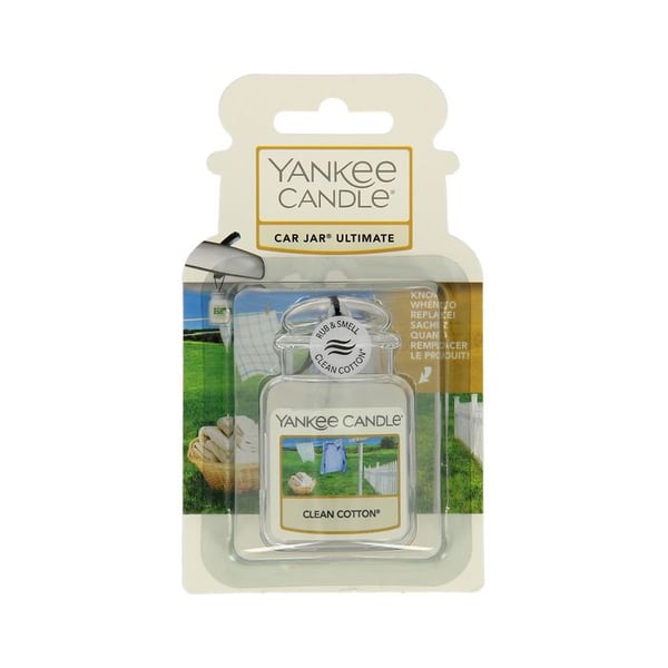 Car Jar Ultimate - YANKEE CANDLE - Frisk Damm - Torkad Bomullsdoft - Gröna Noter - Vita Blommor