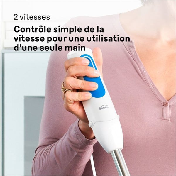 Mixerstav BRAUN MQ3000WH Smoothie Plus - Vit mixerstav Vit och Blå