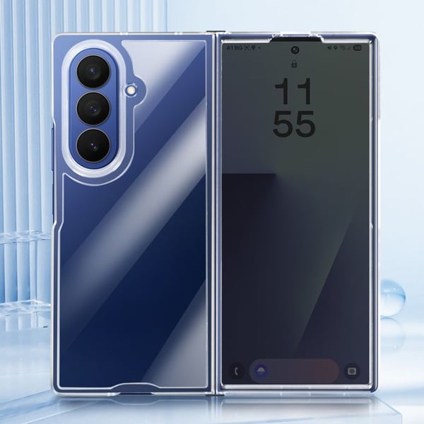 Fodral - AVIZAR - Samsung Galaxy Z Fold 7 - Styvt och Fällbart - Transparent - Hinge Skydd