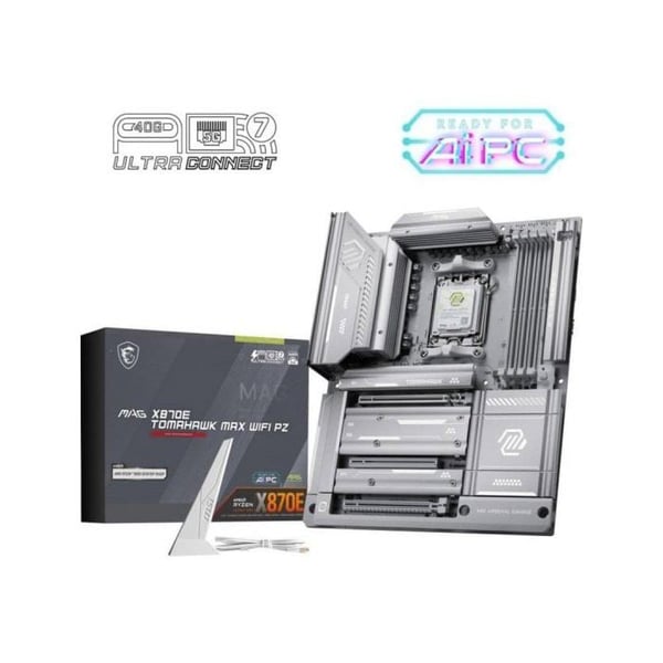 MSI MAG X870E Tomahawk MAX WiFi Platskort AMD X870E AM5 DDR5 ATX Wi-Fi 7 USB4 5G LAN