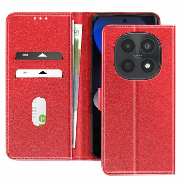 Xiaomi Redmi Note 15 4G / 5G Chesterfield Serie Plånboksfodral Ställfunktion Röd