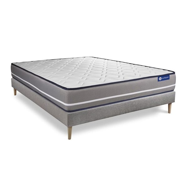 Sängset Madrass Sängbotten 120x190 cm - Grå Sängbotten (i kit) - Actilatex Ren