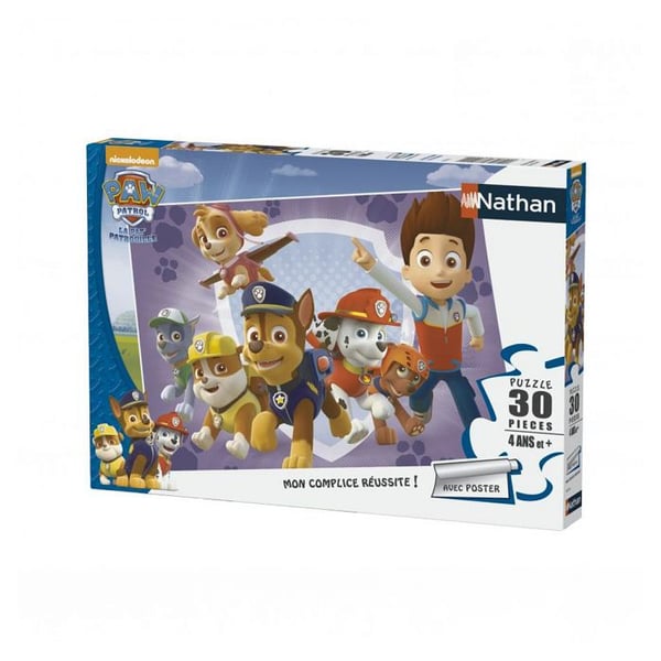 30 bitars pussel - Paw Patrol - Nathan - Tecknade serier och serier - Blandat - 4 år