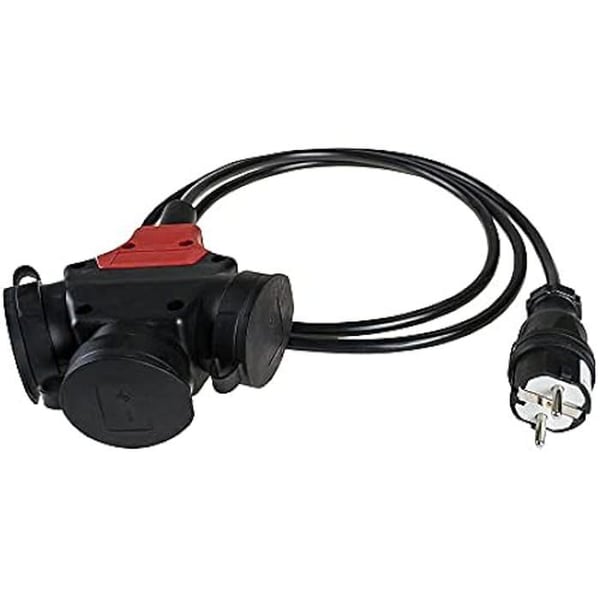 Bipolär förlängningssladd - SOLERA - 5586COB - 16A - 250V - 3G1.5mm - Svart