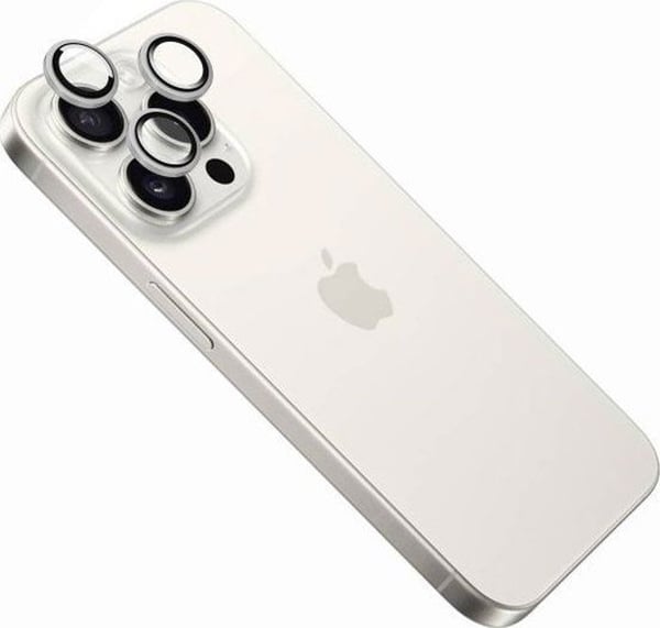 Kameraglas - FIXED - iPhone 16 Pro/16 Pro Max - Härdat glas - Vit titan - Vit
