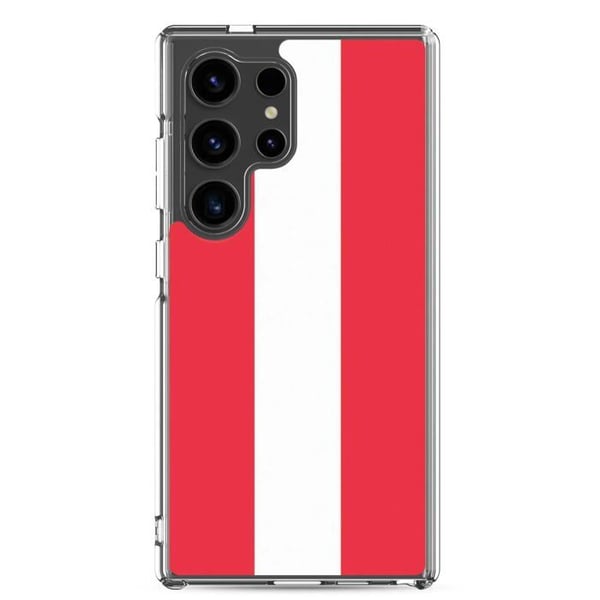 Mobilskal - Samsung - Galaxy S24 Ultra - Österrikisk flagga - Mjuk - Flerfärgad