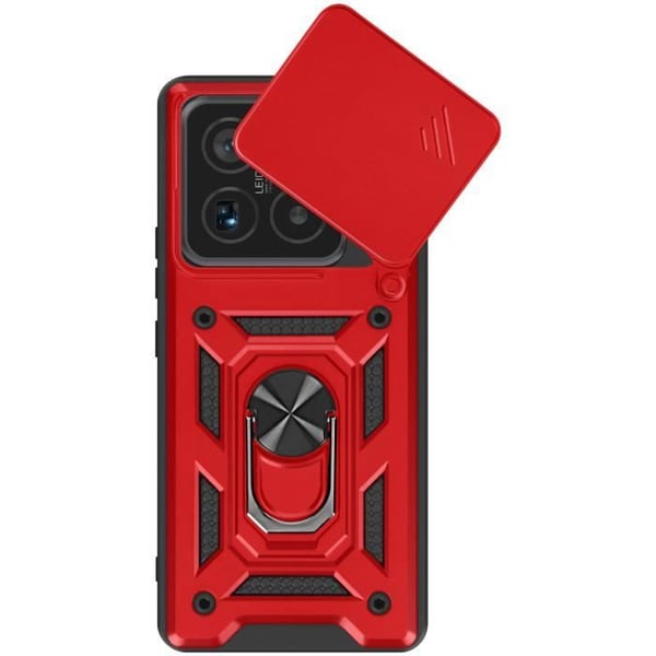 Coque för Xiaomi 15 Pro med Stödring och Kameraskydd Mayaxess Röd