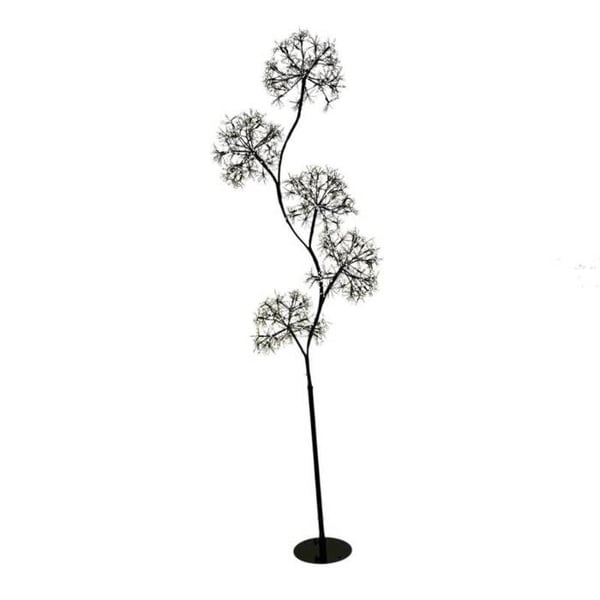 Lysende træ 5 kugler rig 1800 Micro LED ø30cm H170cm IP44 sort metal