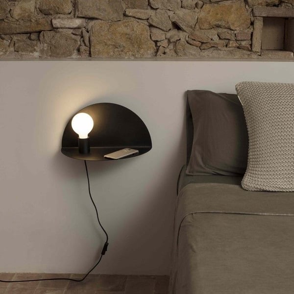 Vägglampa - FARO BARCELONA - 01004 NIT SX - Svart - E27 - Nutida