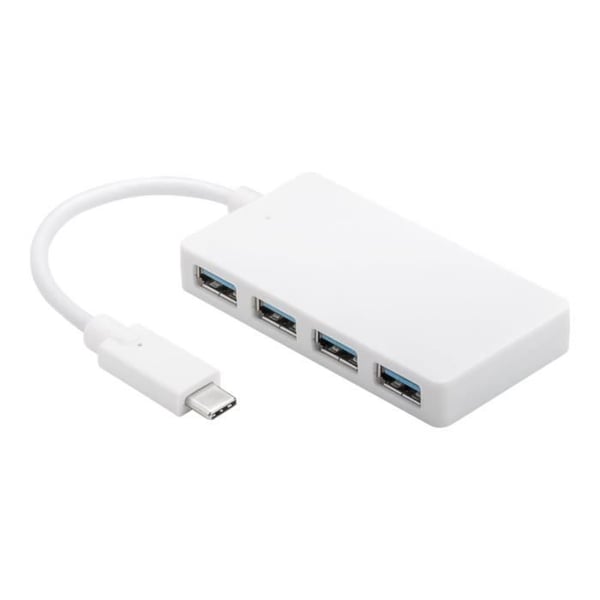 USB 3.0-hubb - MICRO CONNECT - 4 portar - Vit - För skrivbordsdator