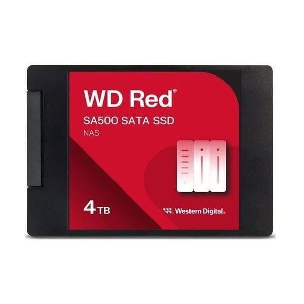 WESTERN DIGITAL - Red SA500 WDS400T2R0A - SSD-hårddisk - 4 To - Intern - 2.5" - SATA 6Gb/s