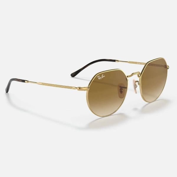 Solsikker - RAY BAN - Jack 3565 Arista - Rund Ramme - Lille Størrelse 51-20 - Farve Guld