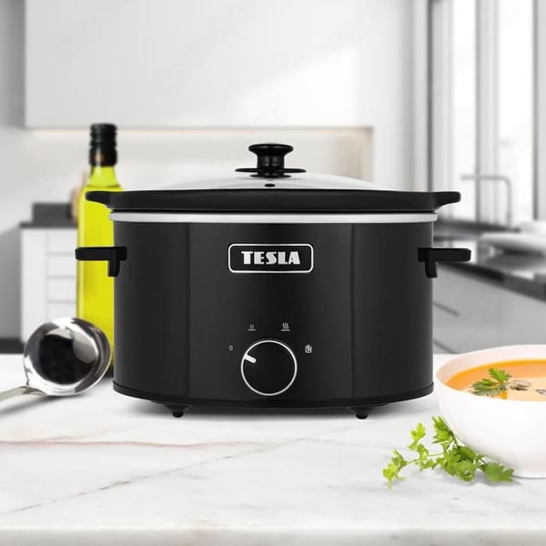 Mijotör - TESLA - SlowCook S350 - 3,5 L - 200 W - Lockbart av härdat glas