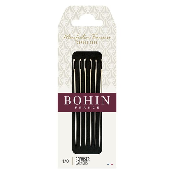 Reparationsnål - BOHIN - A21F N°1/0 - Storlek N°1/0 - Såld styckvis - Tillverkad i Frankrike