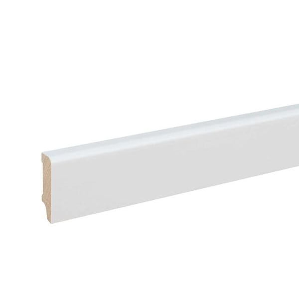 PROVISTON Fanerad träsockel 12 x 40 x 2400 mm Vit 24 meter | 10 stycken
