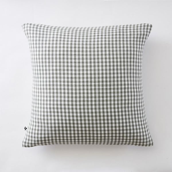 Kuddfodral "Vickie" 60 x 60 cm & 50 x 70 cm vävt färgat "Gaze de Coton" Fjärilseffekt - Vickie Romarin - Kuddfodral 60