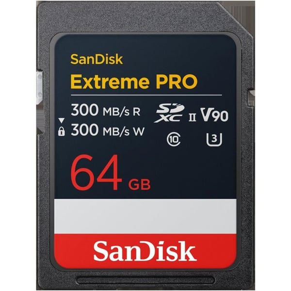 SD-kort - Sandisk - Extreme PRO - 64GB - UHS-II V90 - Hög prestanda