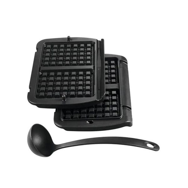 Grillplatta för våfflor - TEFAL - XA724810 - 2 plattor för våfflor - Slev inkluderad - Svart