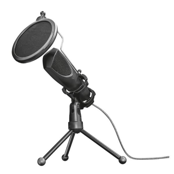 Trust Gaming GXT 232 Mantis USB-strömningsmikrofon med stativ och popfilter för podcast, ASMR, Youtube, Twitch, PC, PS4, PS5